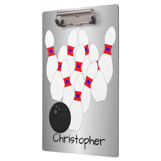 Bowling Design Klemmbrett (Links)