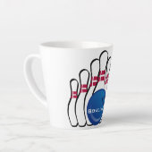 Bowling Design Latte Cup Milchtasse (Linke Ecke)