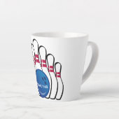 Bowling Design Latte Cup Milchtasse (Rechte Ecke)