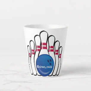 Bowling Design Latte Cup Milchtasse