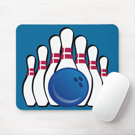 Bowling Design Mousepad (Mit Mouse)