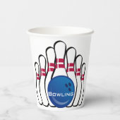 Bowling Design Paper Cup Pappbecher (Rückseite)