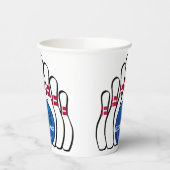 Bowling Design Paper Cup Pappbecher (Links)
