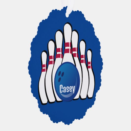 Bowling Design Paper Ornament Card (Rechts)