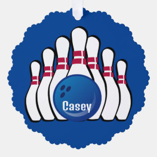 Bowling Design Paper Ornament Card Karte