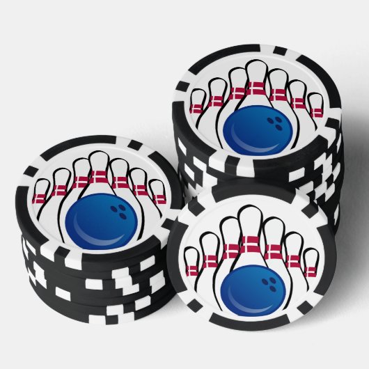 Bowling Design Poker Chips (Stapel)