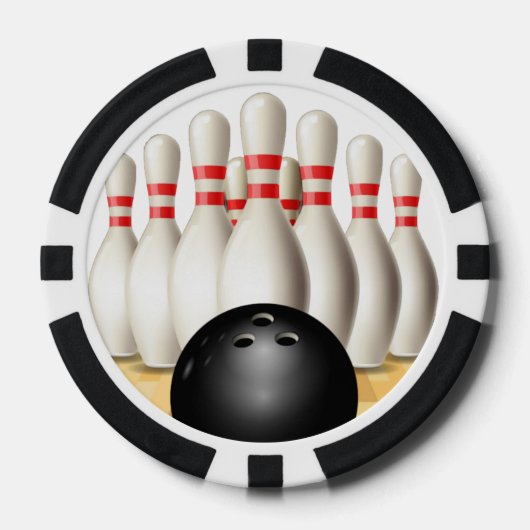 Bowling-Design-Poker-Chips Pokerchips (Vorderseite)