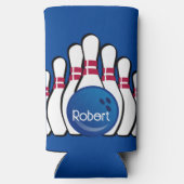 Bowling Design Seltzer Can Cooler Selters Dosenkühler (Rückseite)