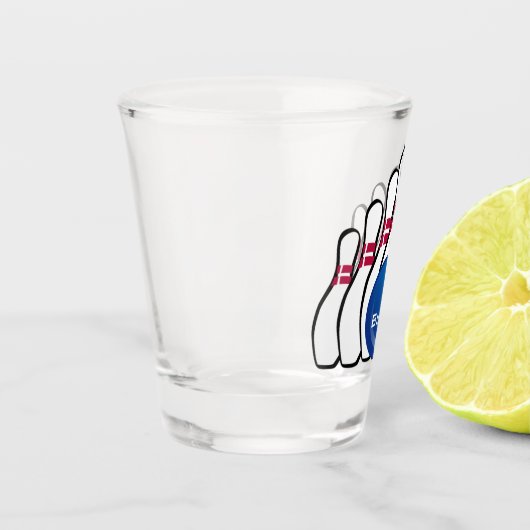Bowling Design Shot Glass Schnapsglas (Links)