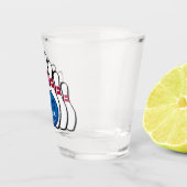 Bowling Design Shot Glass Schnapsglas (Rechts)