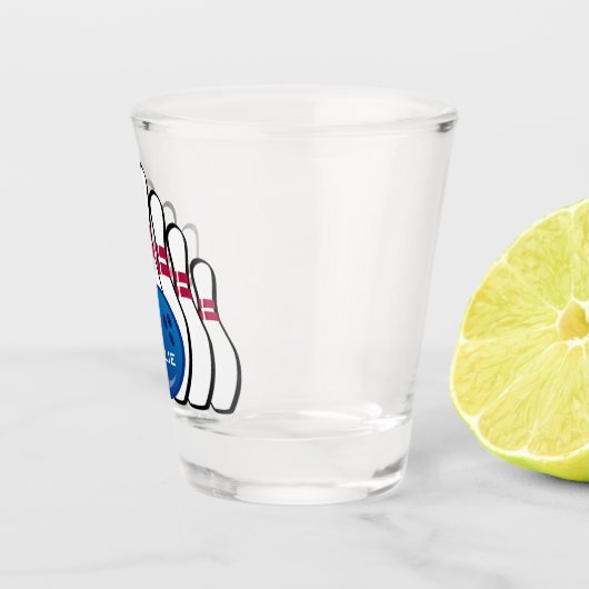 Bowling Design Shot Glass Schnapsglas (Rechts)