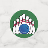 Bowling Design Table Confetti Konfetti (Klein Vorderseite)