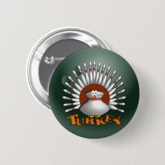 Bowling die Türkei Button (Vorne & Hinten)