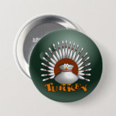 Bowling die Türkei Button (Vorne & Hinten)