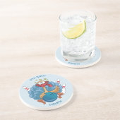 Bowling die wilde Türkei mit Ball und Buttonen Untersetzer (Seite)