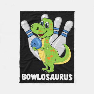 Bowling Dinosaur T-rex Bowlosaurus Player Party Ki Fleecedecke