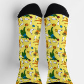 Bowling Dinosaurier Cartoon Gemustert Bowlers Socken (Oben)