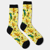 Bowling Dinosaurier Cartoon Gemustert Bowlers Socken (Rechts)