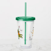 Bowling Dinosaurier Cartoon Personalisiert Bowlers Acryltrinkbecher (Rechts)