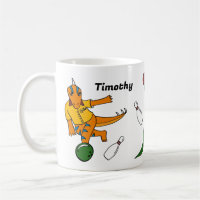 Bowling Dinosaurier Cartoon Personalisiert Bowlers