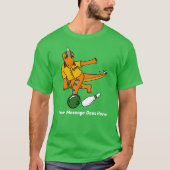 Bowling Dinosaurier Cartoon Personalisiert Bowlers T-Shirt (Vorderseite)