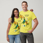 Bowling Dinosaurier Cartoon Personalisiert Bowlers T-Shirt (Unisex)
