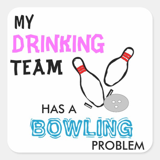 Bowling Drink Team Aufkleber (Vorderseite)