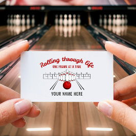Bowling Durchs Leben Bowling Geschäftskarte Visitenkarte