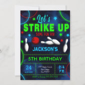 Bowling Einladung (Vorderseite)