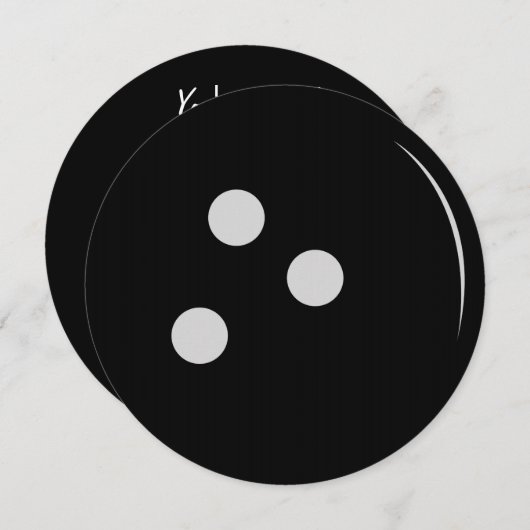 Bowling Einladung (Vorne/Hinten)