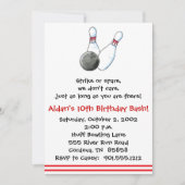 Bowling Einladung (Vorderseite)