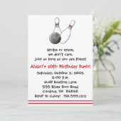 Bowling Einladung (Stehend Vorderseite)