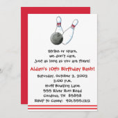 Bowling Einladung (Vorne/Hinten)