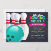 Bowling Einladung (Vorderseite)
