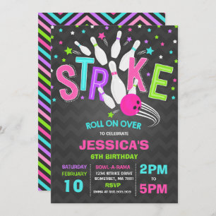 Bowling Einladung Bowling Birthday Party Strip