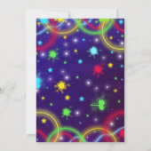 Bowling Einladung Glow Neon Bowling Geburtstag (Rückseite)