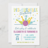 Bowling - Einladung zum Geburtstag (Vorderseite)