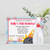 Bowling - Einladung zum Geburtstag (Stehend Vorderseite)