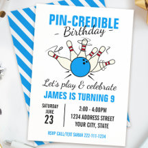 Bowling Einladung zum Geburtstag von Jungen