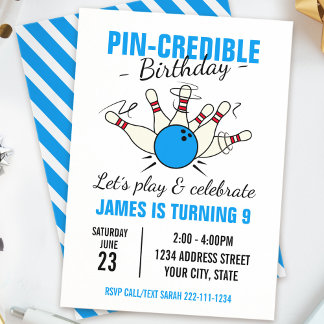 Bowling Einladung zum Geburtstag von Jungen