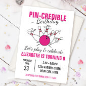 Bowling Einladung zum Geburtstag von Mädchen