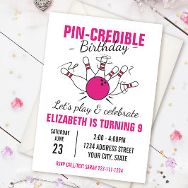 Bowling Einladung zum Geburtstag von Mädchen