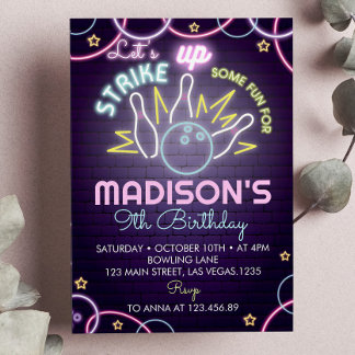 Bowling Einladung zur Geburtstagspartei