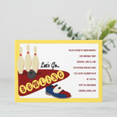 Bowling Einladungen zur Geburtstagspartei (Stehend Vorderseite)