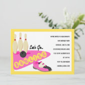 Bowling Einladungen zur Geburtstagspartei (Stehend Vorderseite)