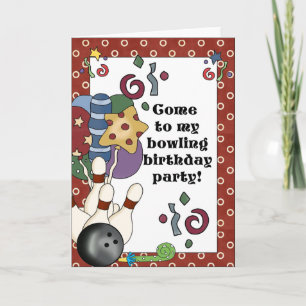 Bowling Einladungen zur Geburtstagspartei