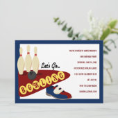 Bowling Einladungen zur Geburtstagspartei (Stehend Vorderseite)