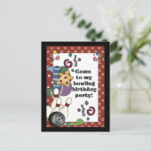 Bowling Einladungen zur Geburtstagspartei (Stehend Vorderseite)