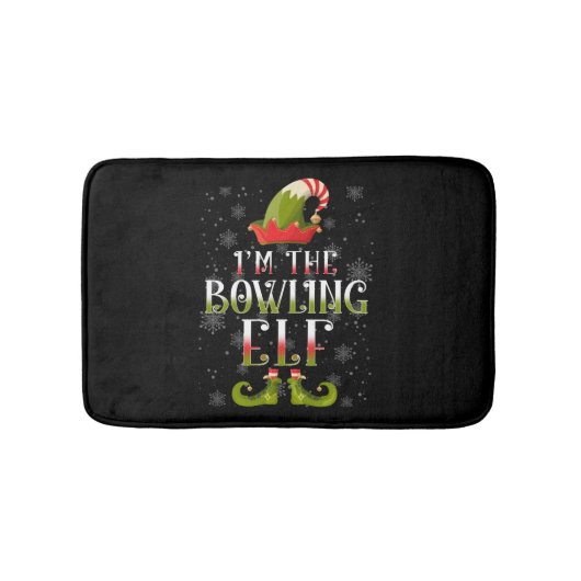 Bowling Elf Christmas Badematte (Vorderseite)