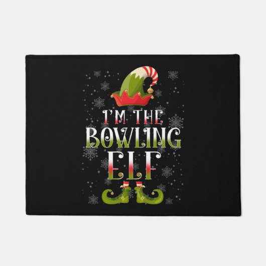 Bowling Elf Christmas Fußmatte (Vorderseite)